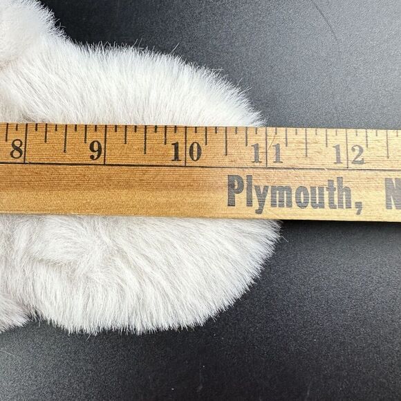 Abercrombie Fitch Faux Fur Slippers Size M/L Criss Cross Slip On Open Toe Shoes* - Picture 12 of 13